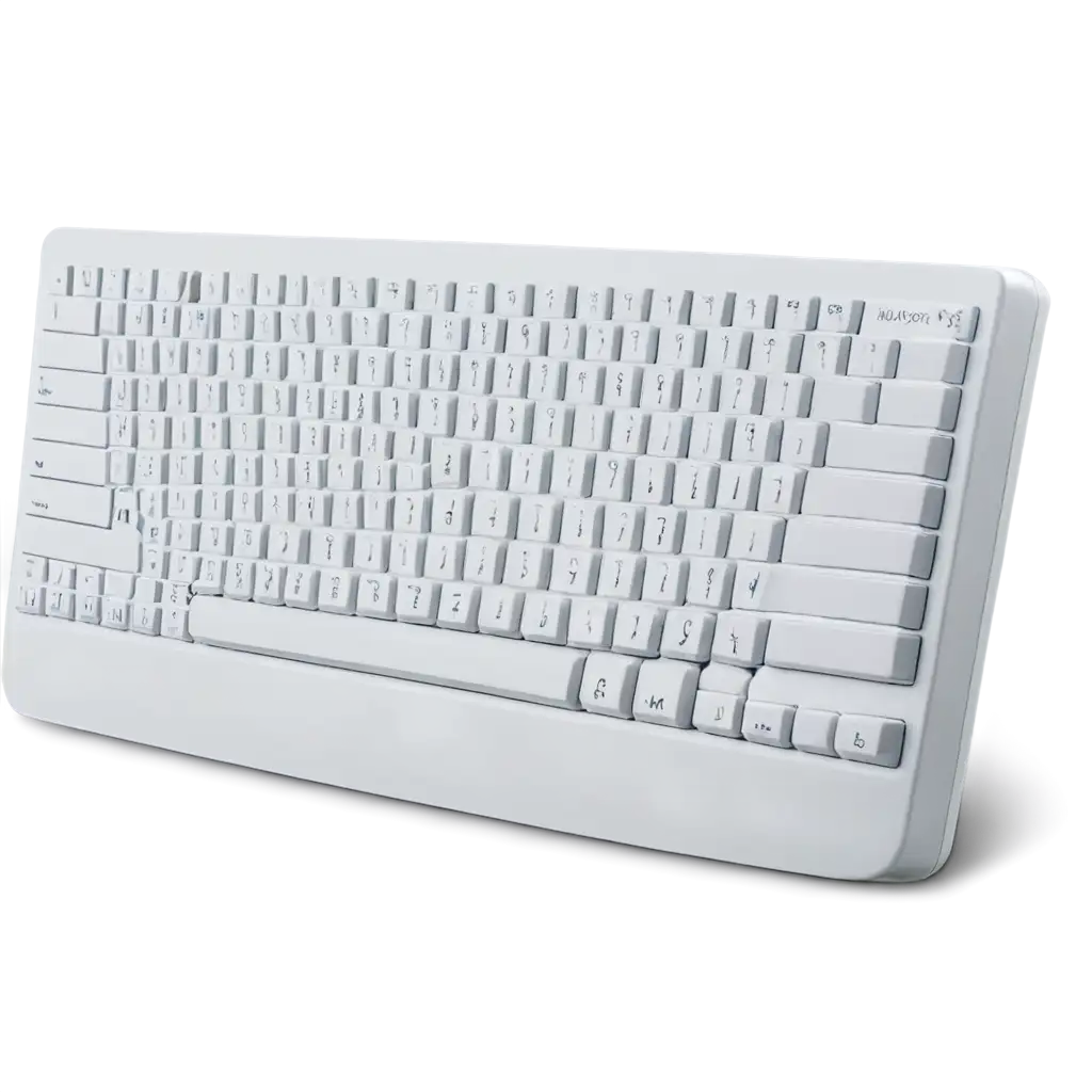 Crisp-and-Clear-White-Keyboard-PNG-Image-for-Enhanced-Visuals