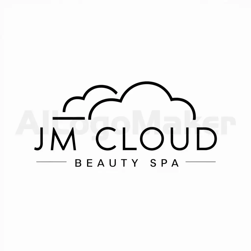 a logo design,with the text "JM CLOUD", main symbol:clouds,Minimalistic,be used in Beauty Spa industry,clear background