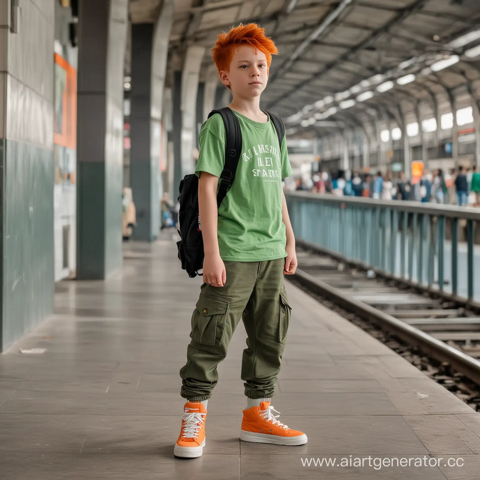 RedHaired-Boy-with-Gun-at-Metro-Station