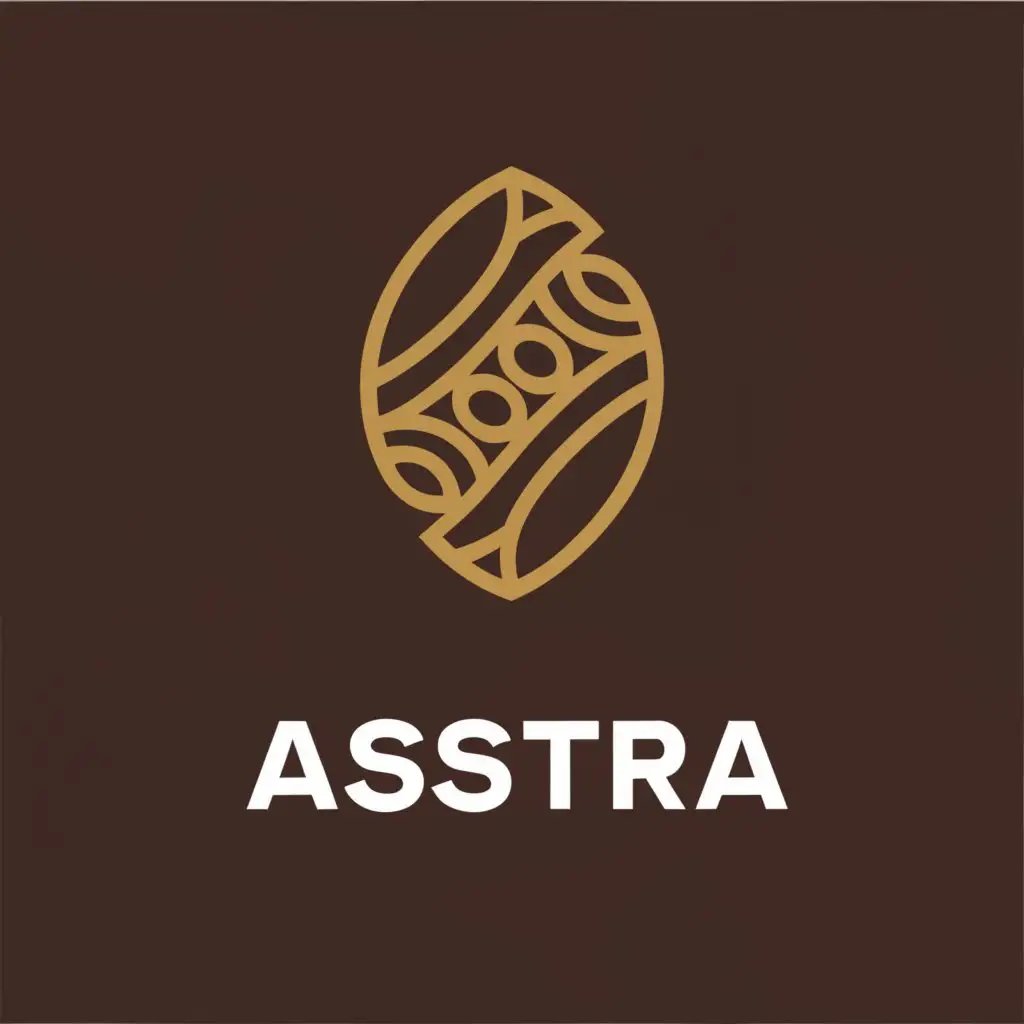 a logo design,with the text "ASSTRA", main symbol:Coffee bean,complex,be used in Coffeehouse industry,clear background