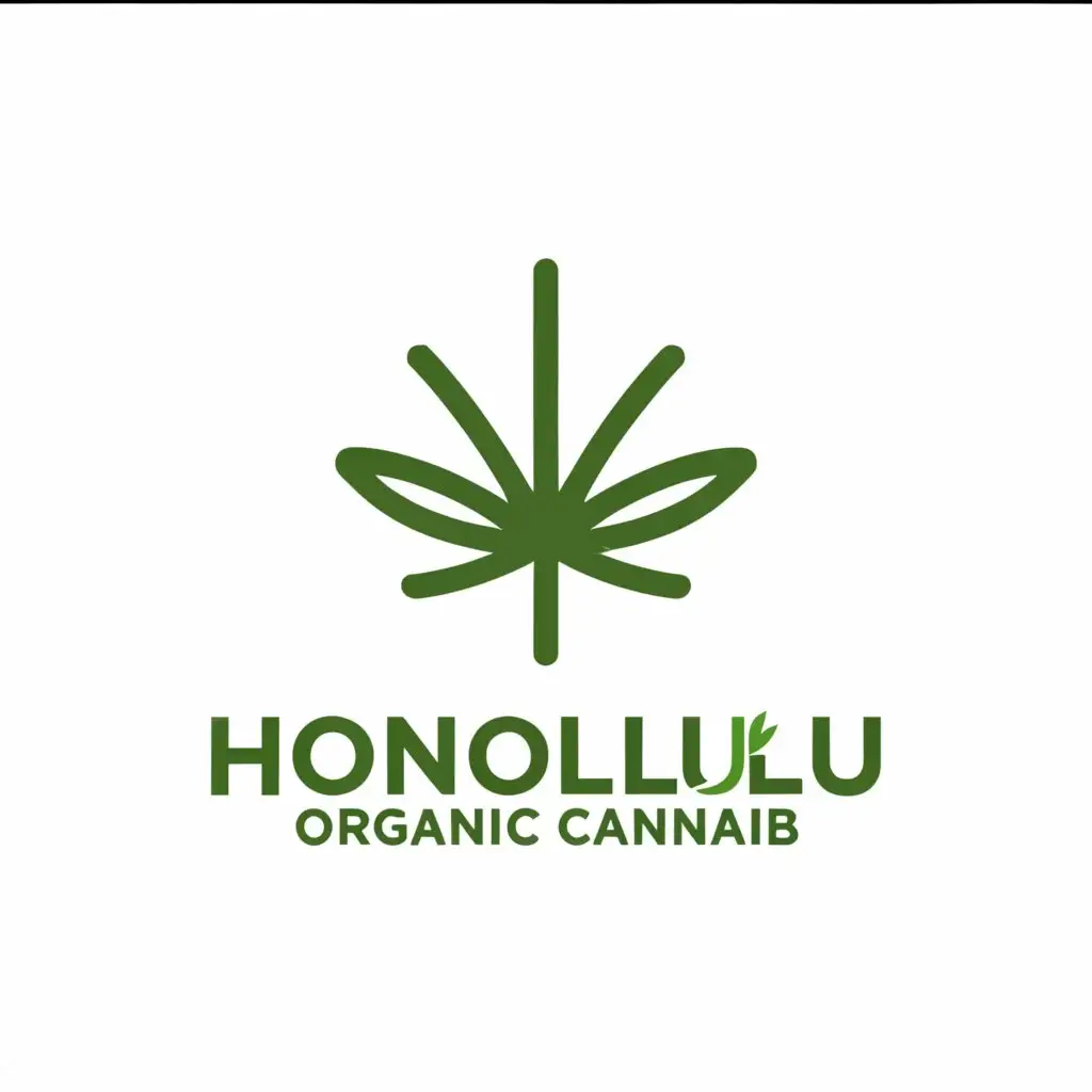 a logo design,with the text "I'm looking for a talented graphic designer to create a minimalist logo for my brand. The company operates within medical cannabis industry and is called "Honolulu Organic Cannabis". The logo should portray company's industry and values, i.e. put a strong emphasis on the medical and pure (organic) nature of the products.

Key Requirements:
- Proficient in logo design
- Experience in creating minimalist designs
- alternative logo design presentation

Please provide samples of your previous works for review. Your portfolio must demonstrate prior experience in designing logos, with a focus on minimalism and vibrant colors. Your design should be clean, eye-catching and easily recognizable.
", main symbol:Honolulu Organic Cannabis,Moderate,clear background
