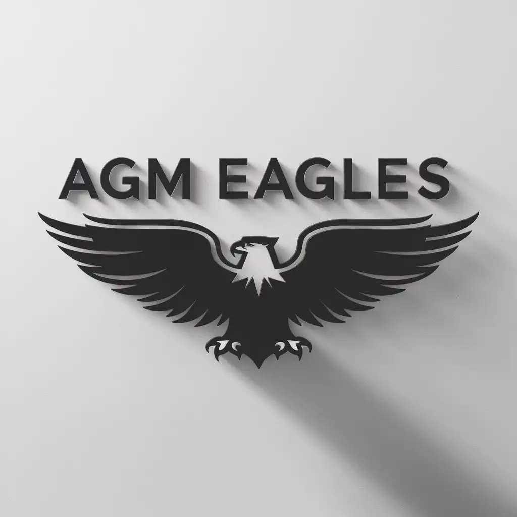a logo design,with the text "AGM Eagles", main symbol:Eagle,Minimalistic,clear background