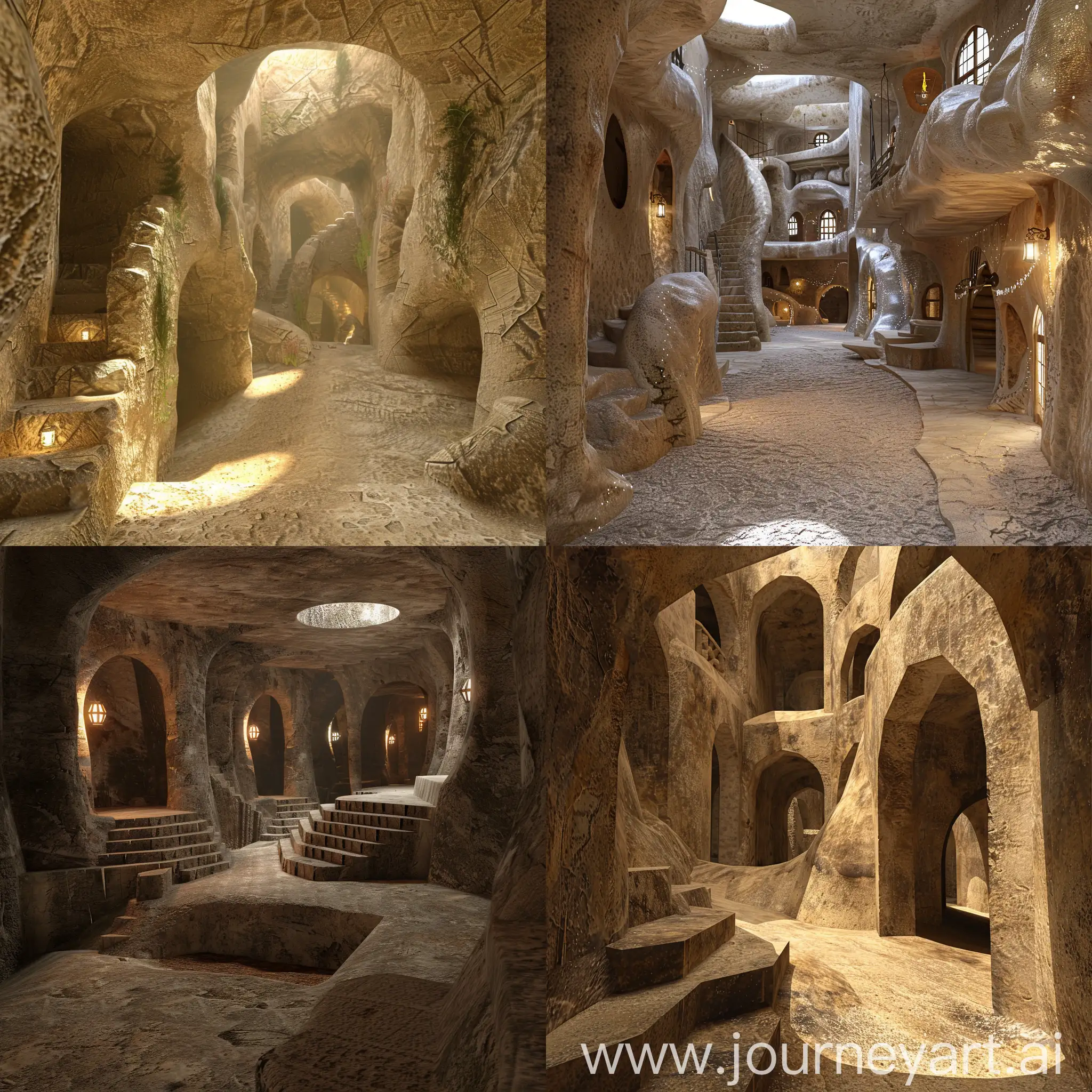 A 3D and animated digital image of the underground city of Derinkuyo, which can be displayed from different angles with the user's click and provide information about the history and importance of this city.