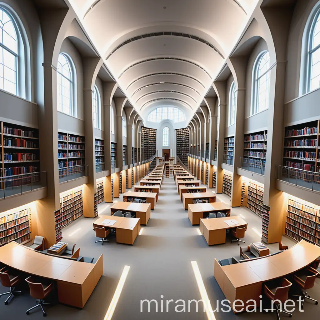 eine große moderne Bibliothek
