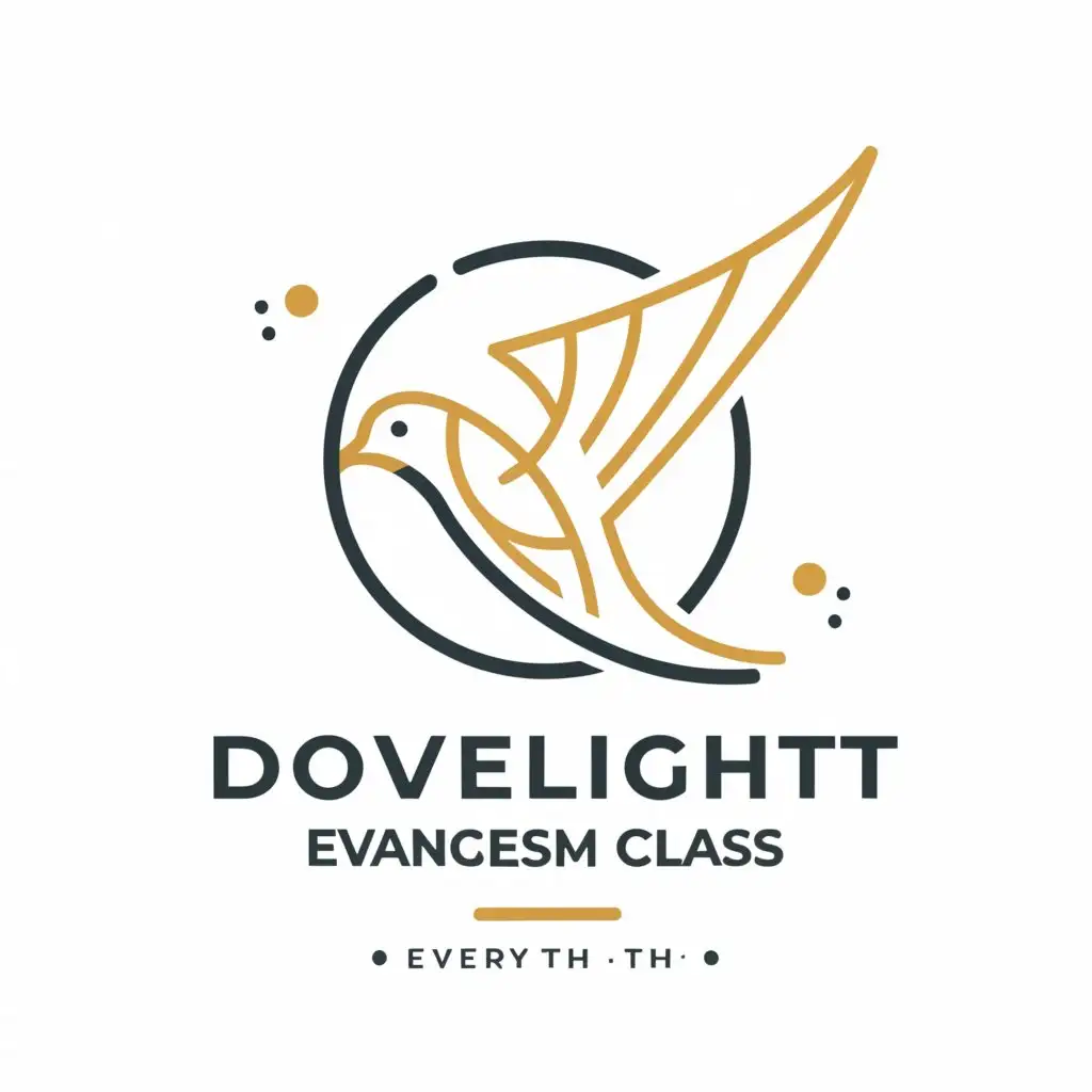 a logo design,with the text "Evangelism Class @DoveLightChurch", main symbol:Every Thursday 19pm to 20:30pm,Moderate,be used in Religious industry,clear background