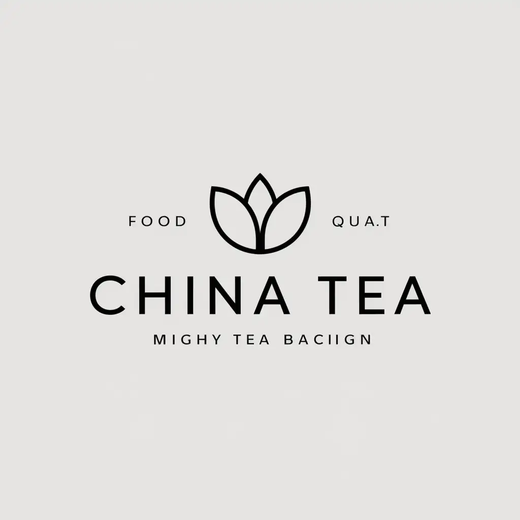 a logo design,with the text "China tea", main symbol:tea,Minimalistic,be used in food industry,clear background