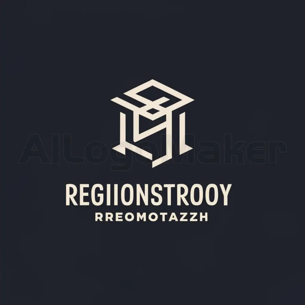 a logo design,with the text "Regionstroyremontazh", main symbol:Geometry,Minimalistic,be used in Construction industry,clear background