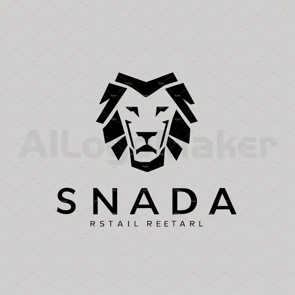 a logo design,with the text "snada", main symbol:lion,Moderate,be used in Retail industry,clear background