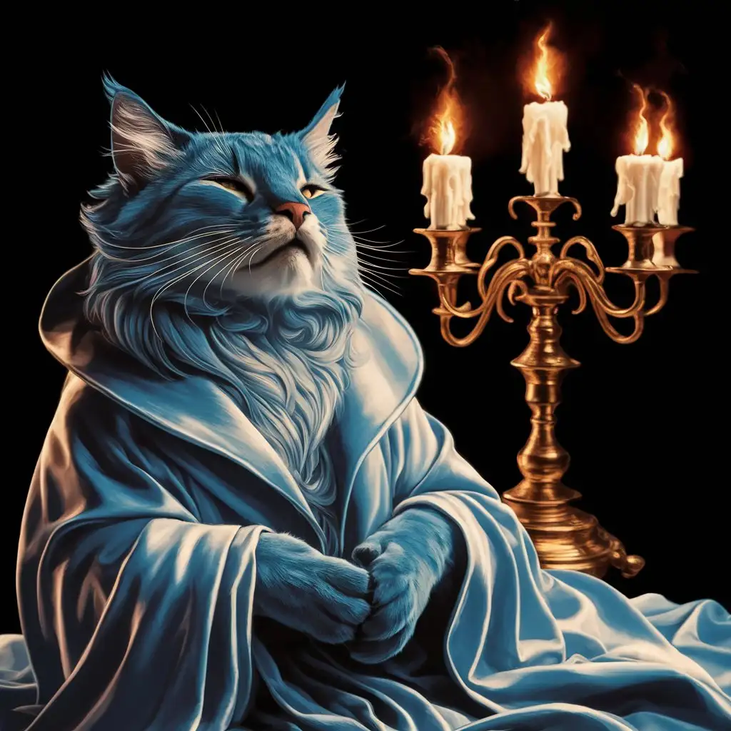 Majestic-Blue-Feline-Enjoying-Music-Sensual-Serenity-in-Azure-Harmony