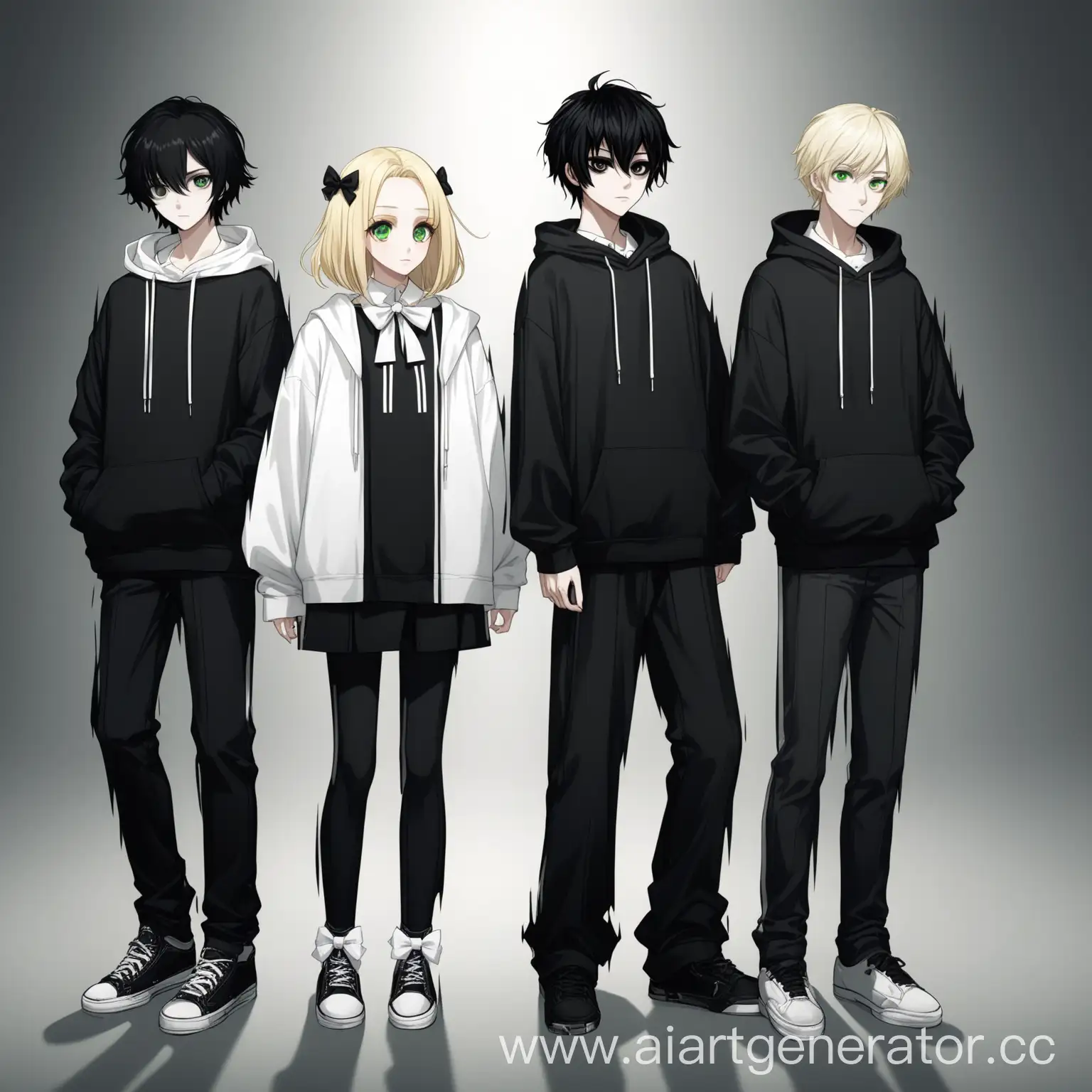 Three-Stylish-Teens-Black-Hoodies-and-White-Accents