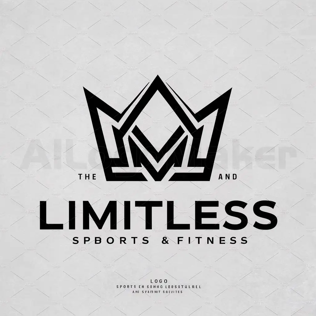 LOGO-Design-For-Limitless-Crown-Symbol-with-L-M-L-Letters-for-Sports-Fitness-Industry