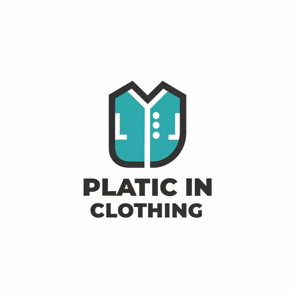 a logo design,with the text "plastic in clothing", main symbol:vest,Minimalistic,be used in Nonprofit industry,clear background