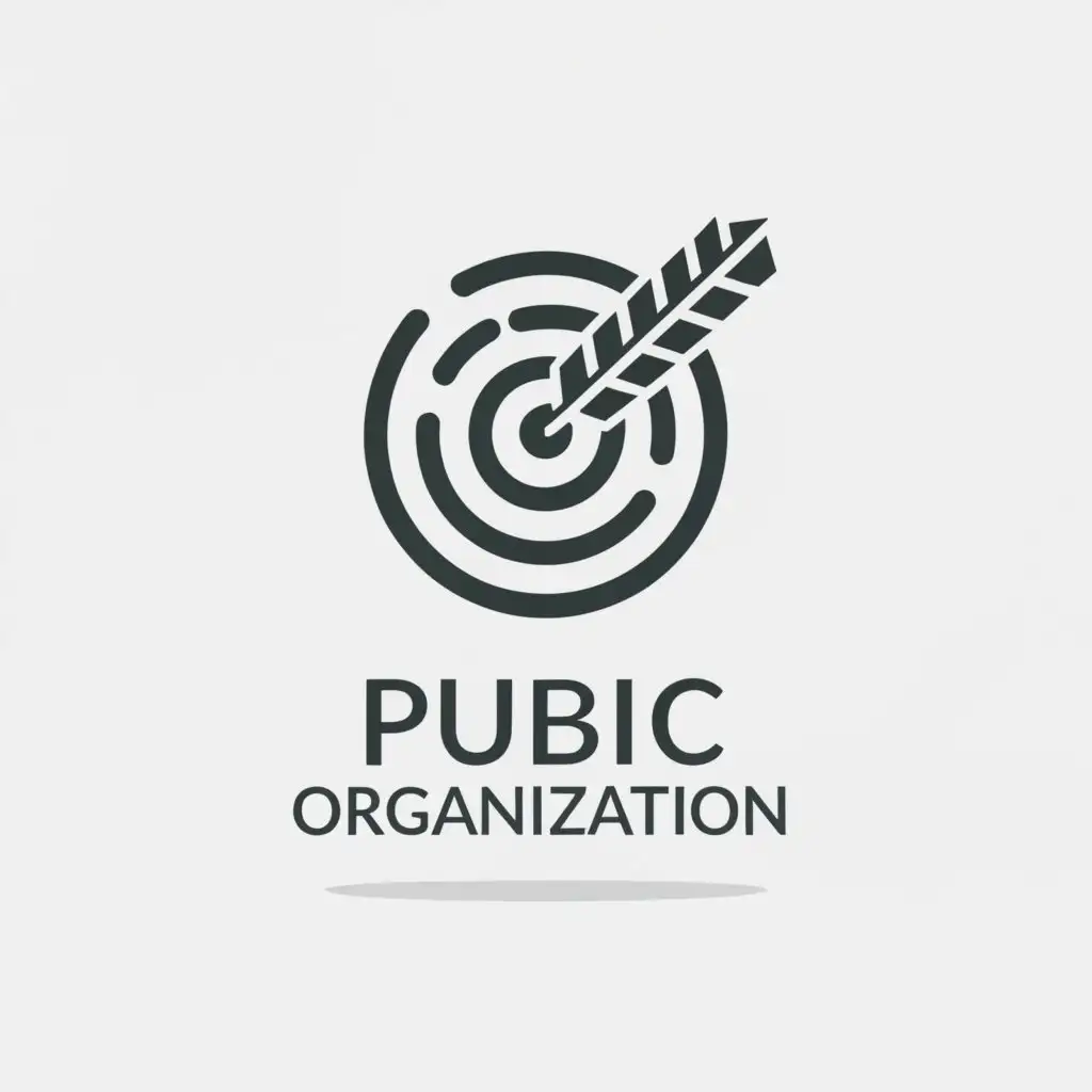 a logo design,with the text "public organization", main symbol:goal,Минималистичный,be used in Юридическая industry,clear background