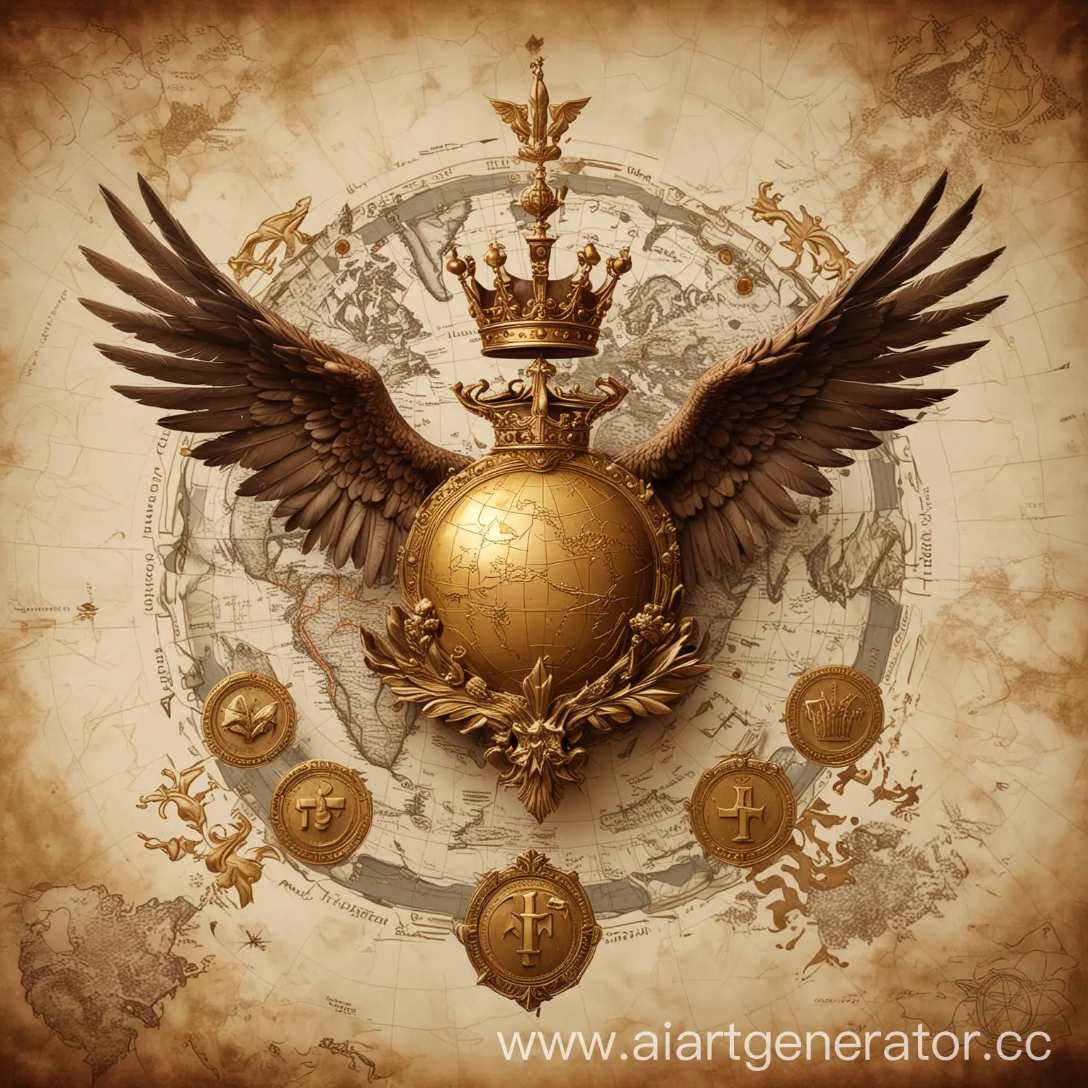 Majestic-Crown-Logo-with-Global-Wealth-and-Eagle-Wings