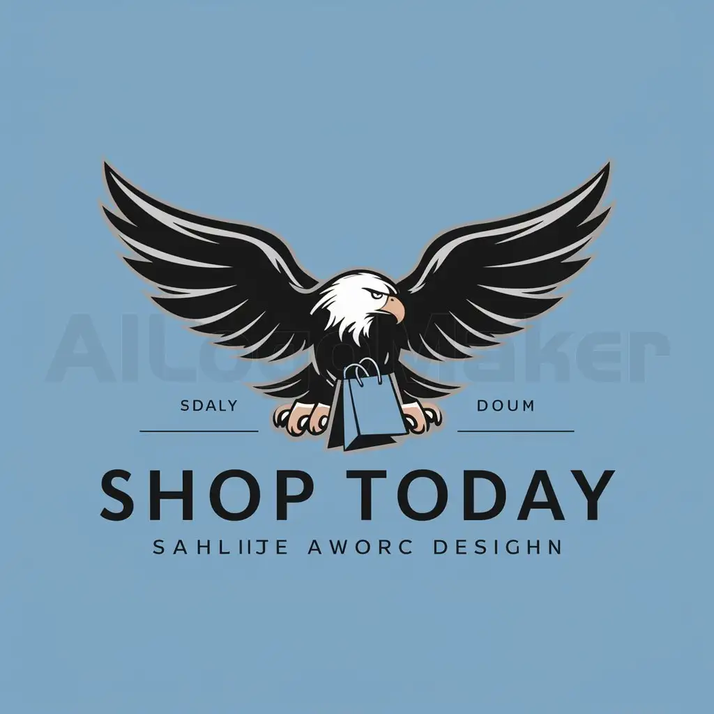 LOGO-Design-For-Shop-Today-Eagle-Emblem-on-a-Clear-Background