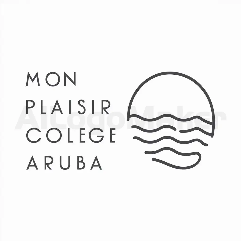a logo design,with the text "Mon Plaisir College Aruba", main symbol:Aruba,Moderate,be used in Internet industry,clear background