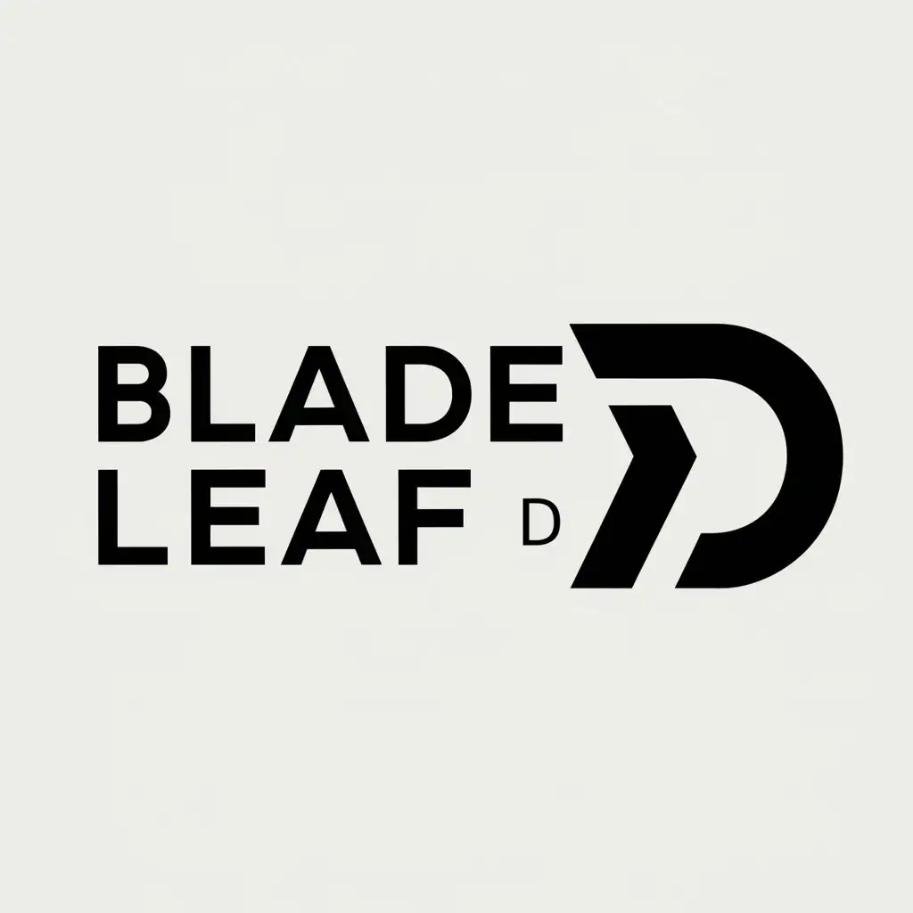 a logo design,with the text "blade leaf d hemp", main symbol:D,Moderate,be used in Technology industry,clear background