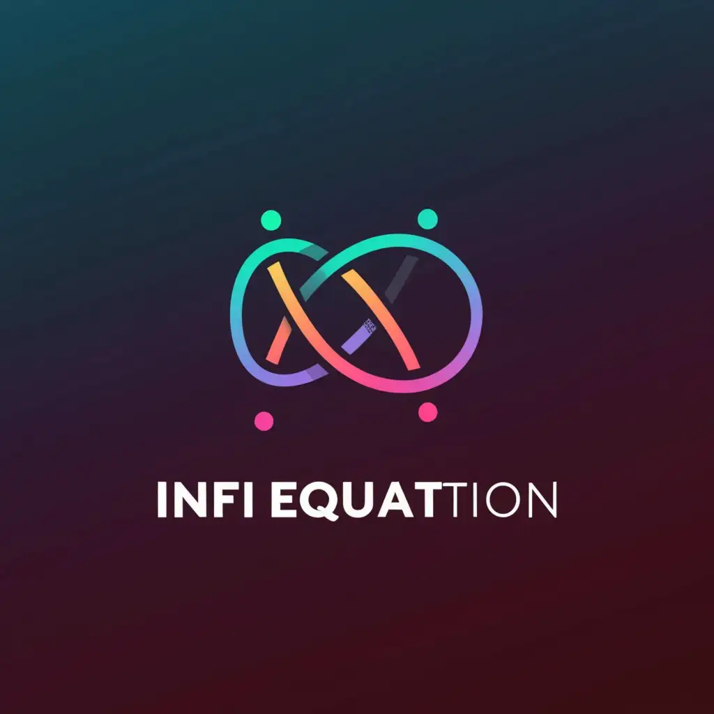 a logo design,with the text "Infi Equation", main symbol:Infinity,Moderate,be used in Technology industry,clear background