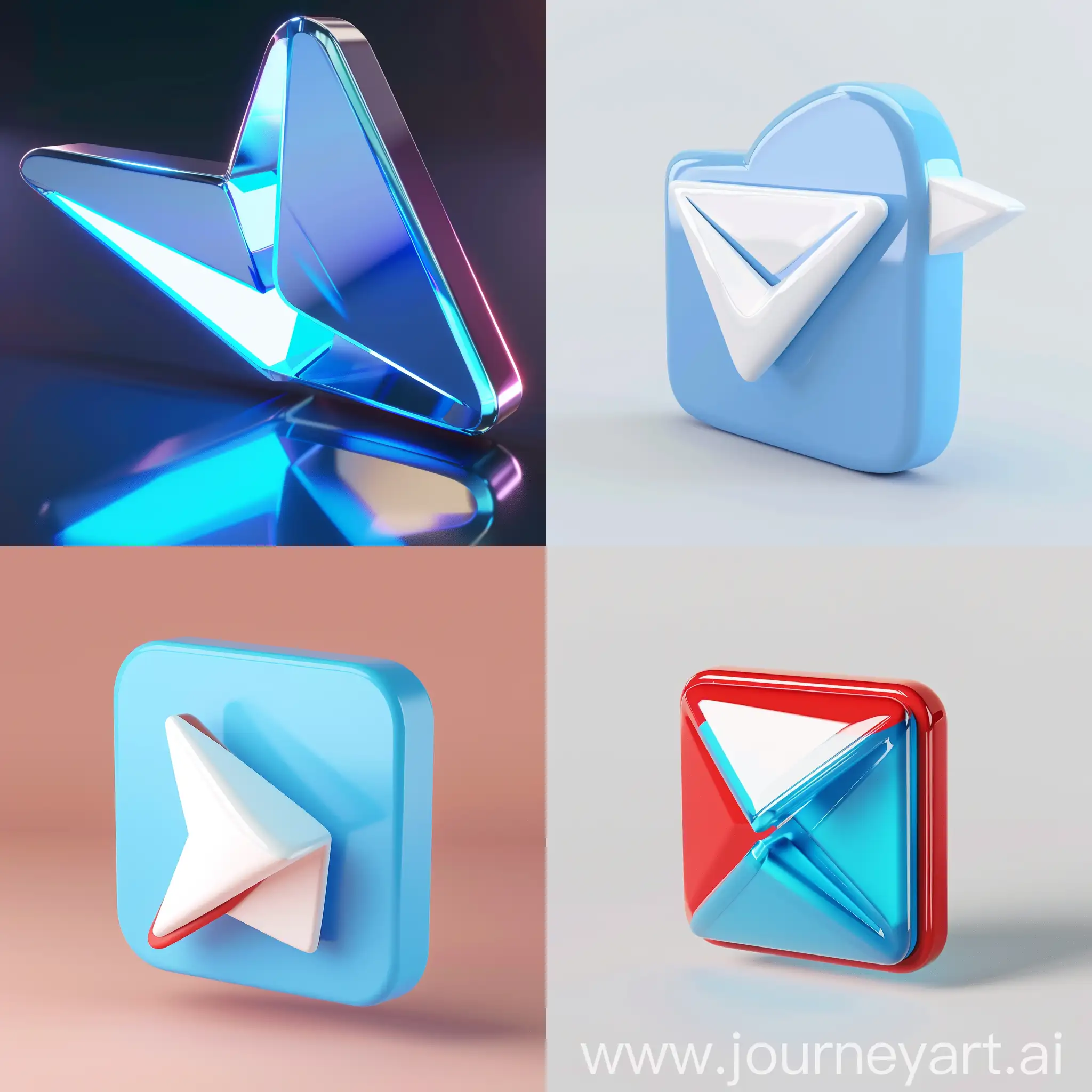 Telegram-Premium-3D-Logo-Design-Concept-with-Vibrant-Colors