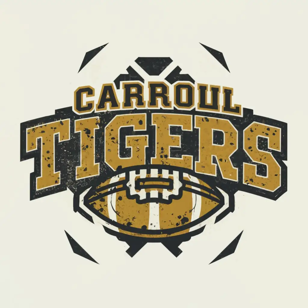 LOGO-Design-For-Carroll-Tigers-Bold-Football-Theme-on-Clear-Background