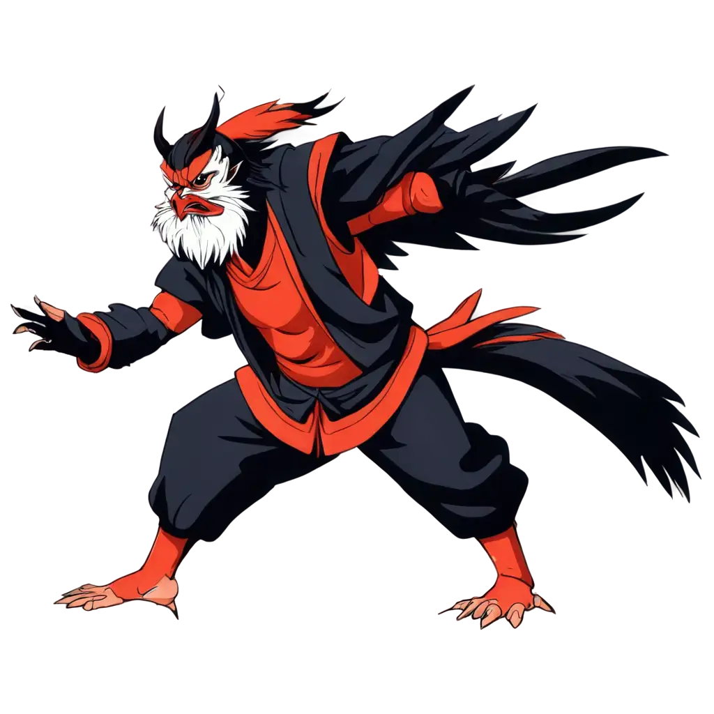 Cartoon-Style-Tengu-PNG-Image-Best-Strong-Character-Illustration
