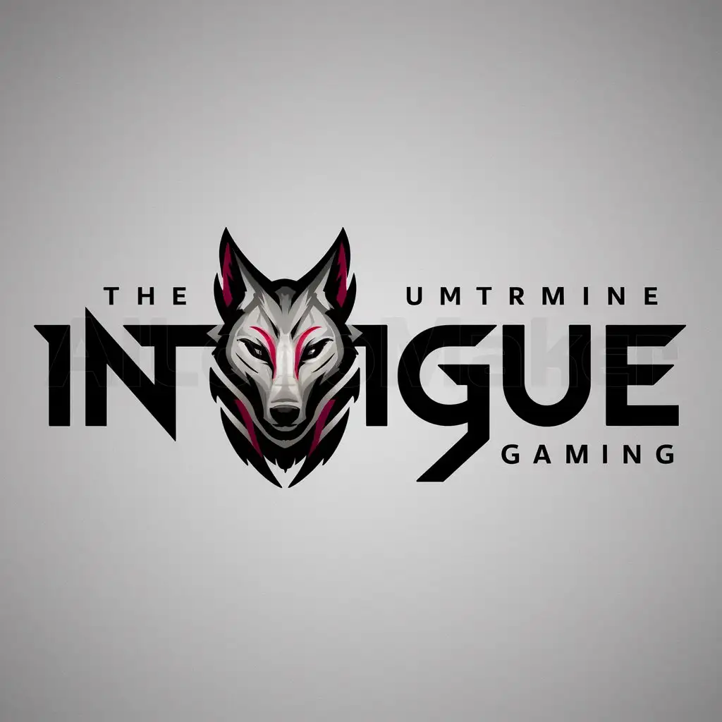 a logo design,with the text "Intrigue", main symbol:Aardwolf,complex,be used in Gaming industry,clear background