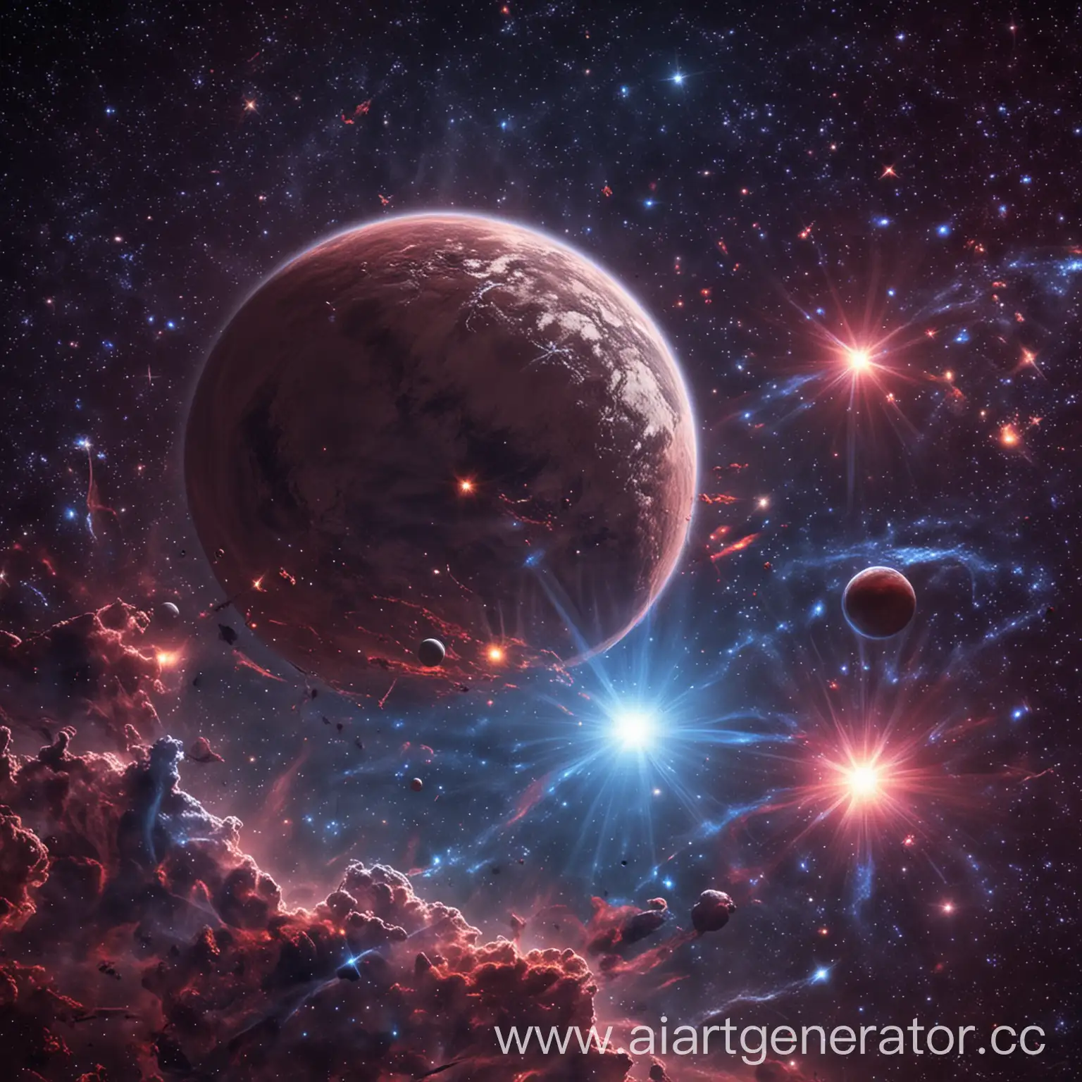Stunning-Cosmos-with-Beautiful-Planets