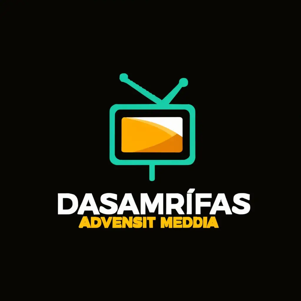 a logo design,with the text "Dasmariñas Adventist Media", main symbol:tv signal,Moderate,be used in Others industry,clear background
