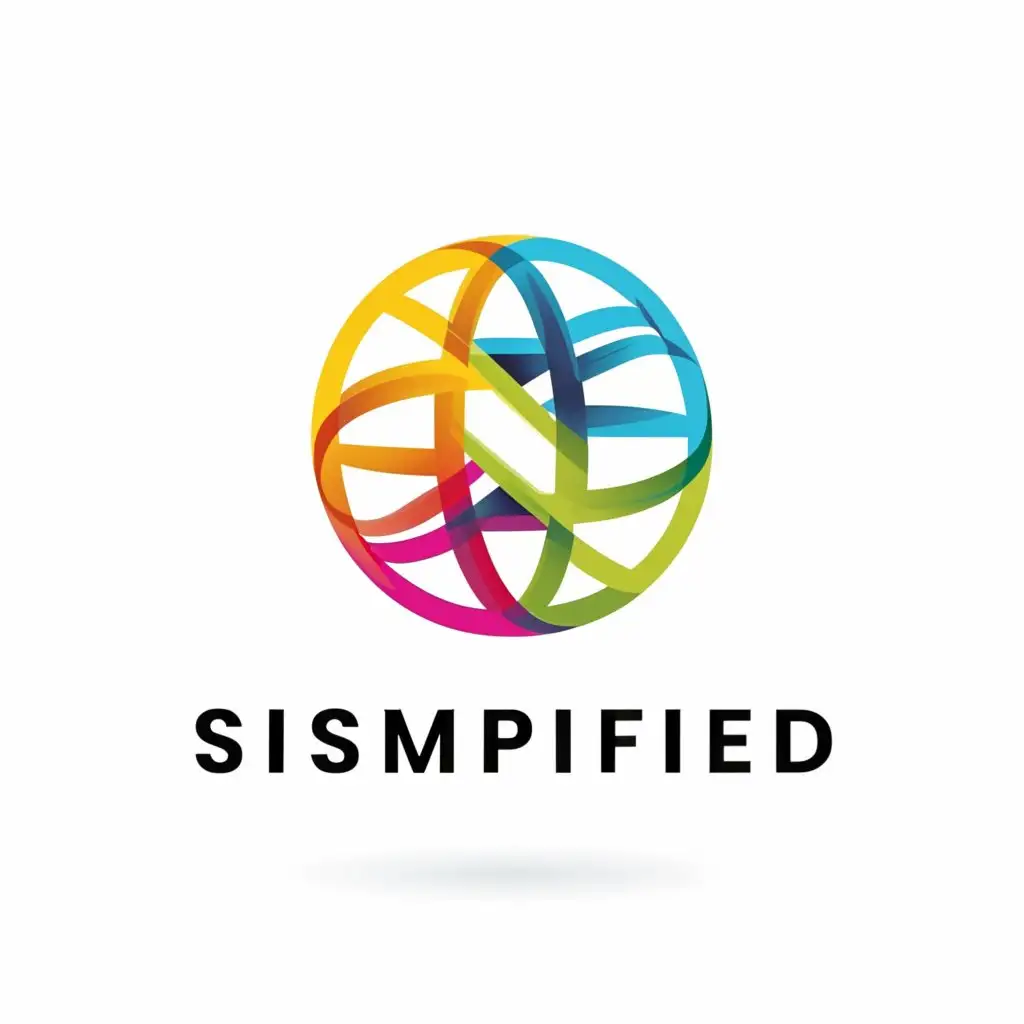 a logo design,with the text "Simplified", main symbol:colorful news-styled globe,complex,be used in News industry,clear background