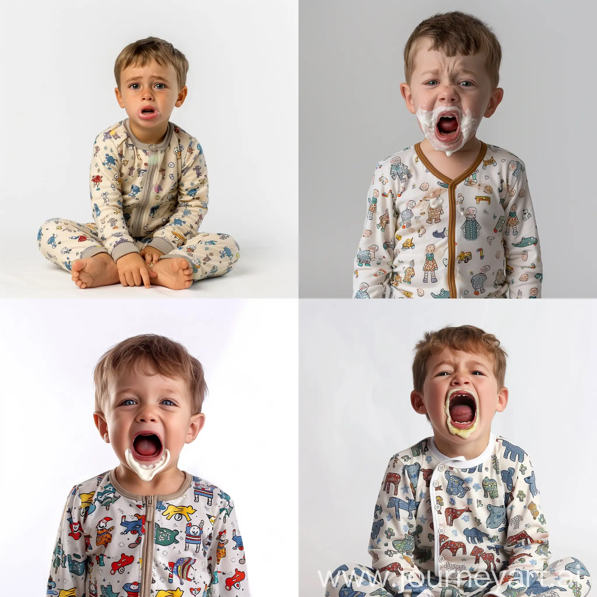 Adorable-Drooling-Boy-in-Pajamas-on-White-Background
