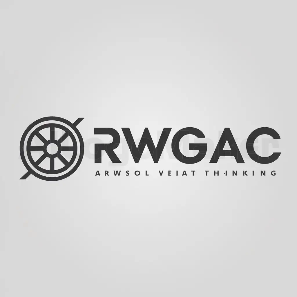 a logo design,with the text "RWGSAC", main symbol:llanta,Moderate,be used in Others industry,clear background