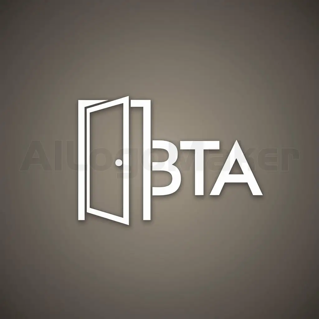 a logo design,with the text "BTA", main symbol:MAKE DOOR SYMBOL LETTER WITH BTA,Moderate,clear background