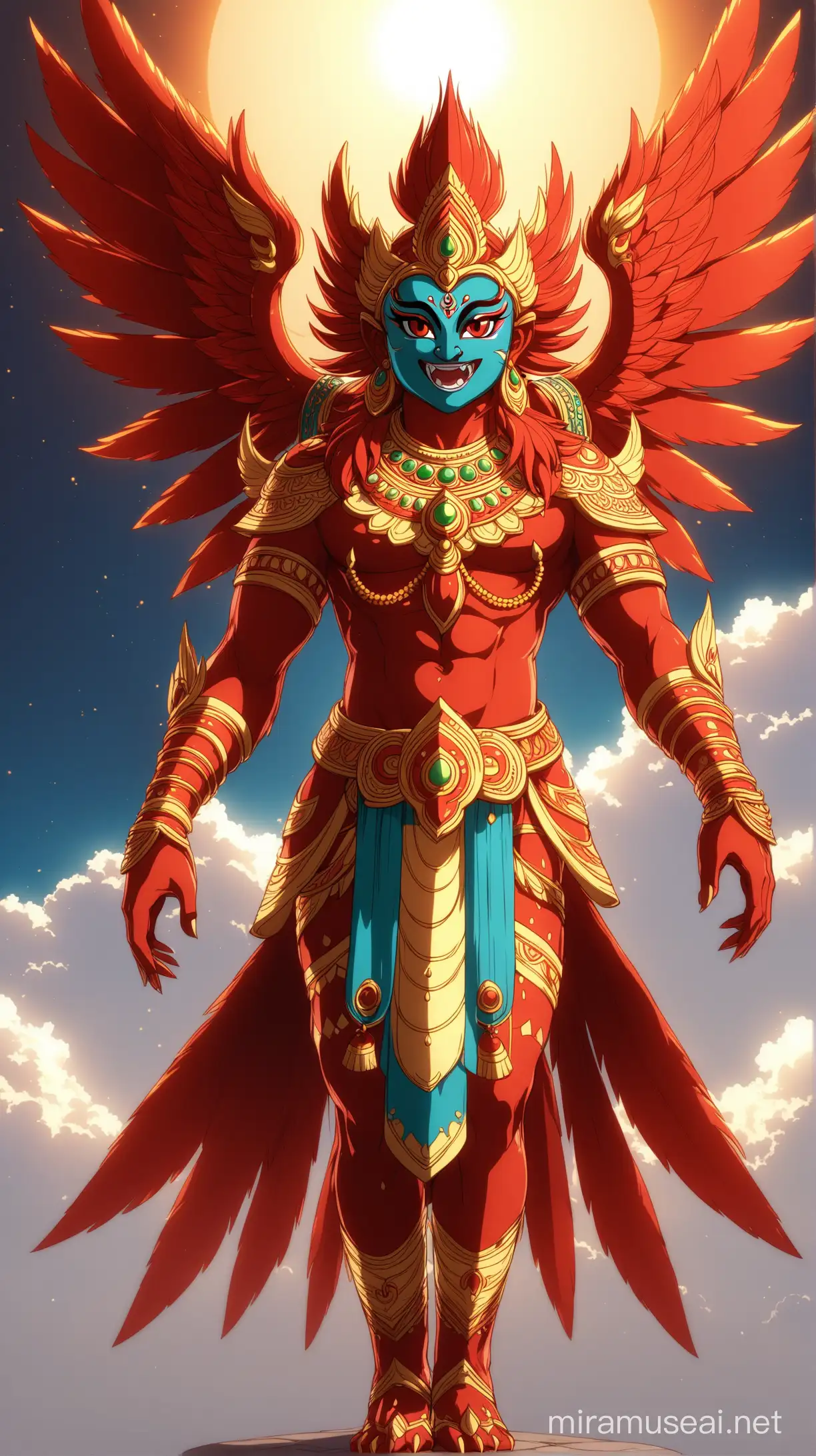 Divine 3D Anime Rendering of Indian Deity Garuda