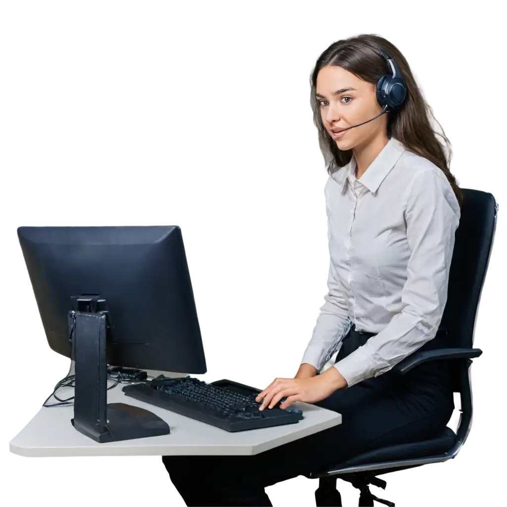 Girl computer Operator