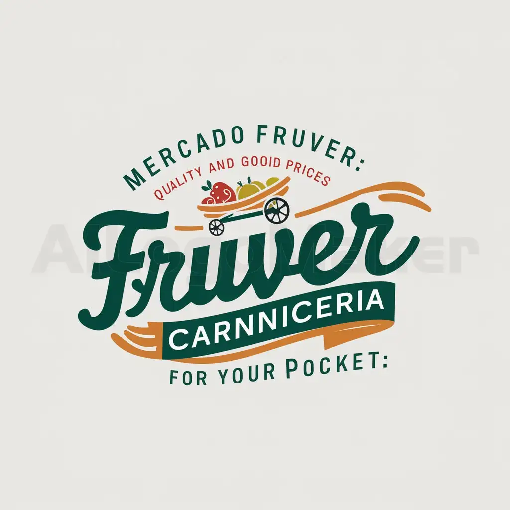 a logo design,with the text "merca fruver quality and good prices for your pocket", main symbol:fruver carniceria,Moderate,be used in comida industry,clear background