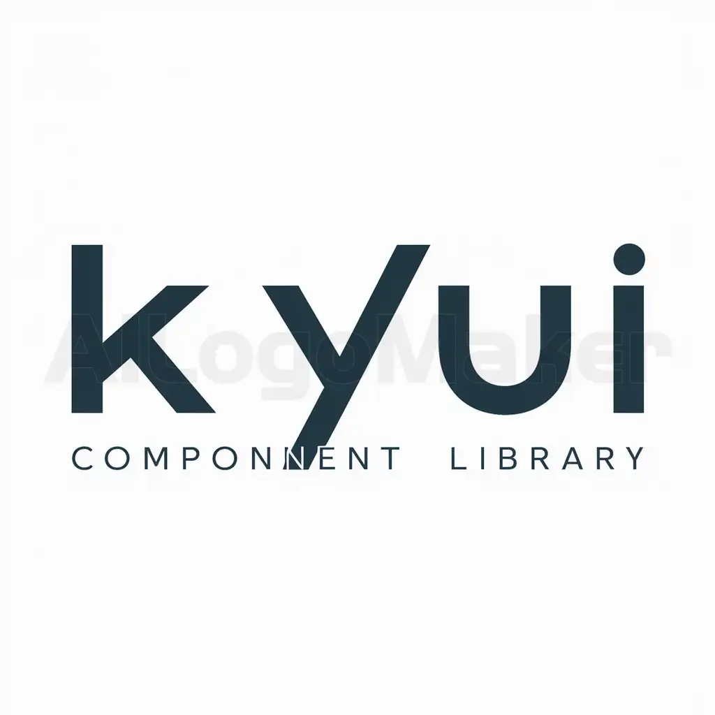 a logo design,with the text "KyUI", main symbol:component library,Moderate,be used in Internet industry,clear background