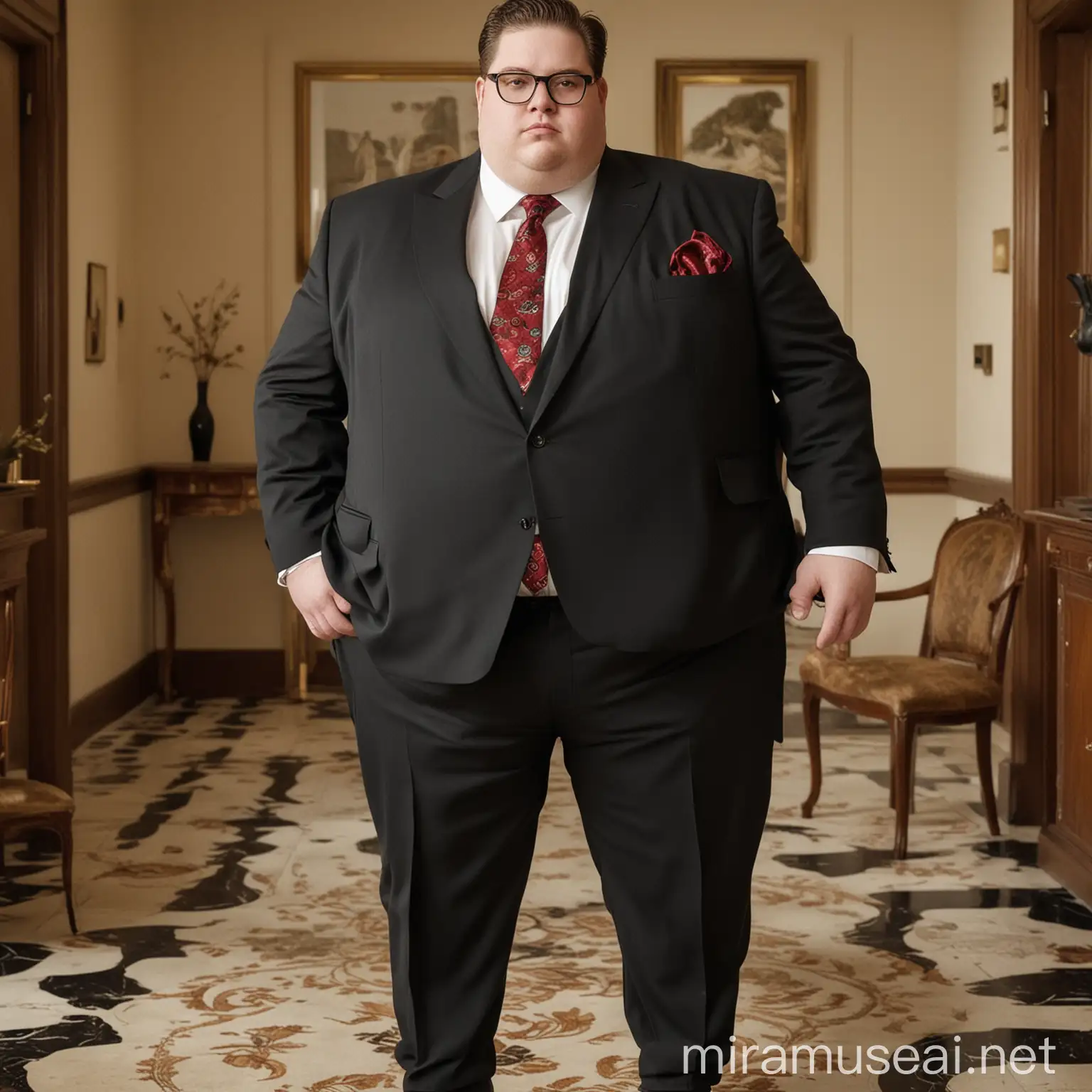 Elegant Businessman in a Luxurious Suit