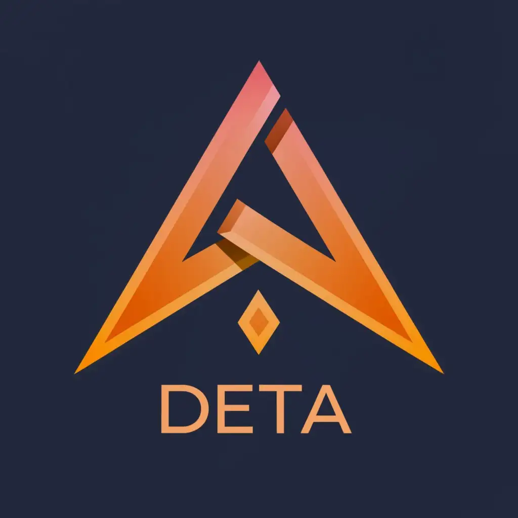 a logo design,with the text "CHASING DELTA ALGO", main symbol:delta with orange gradients color,Moderate,be used in Finance industry,clear background