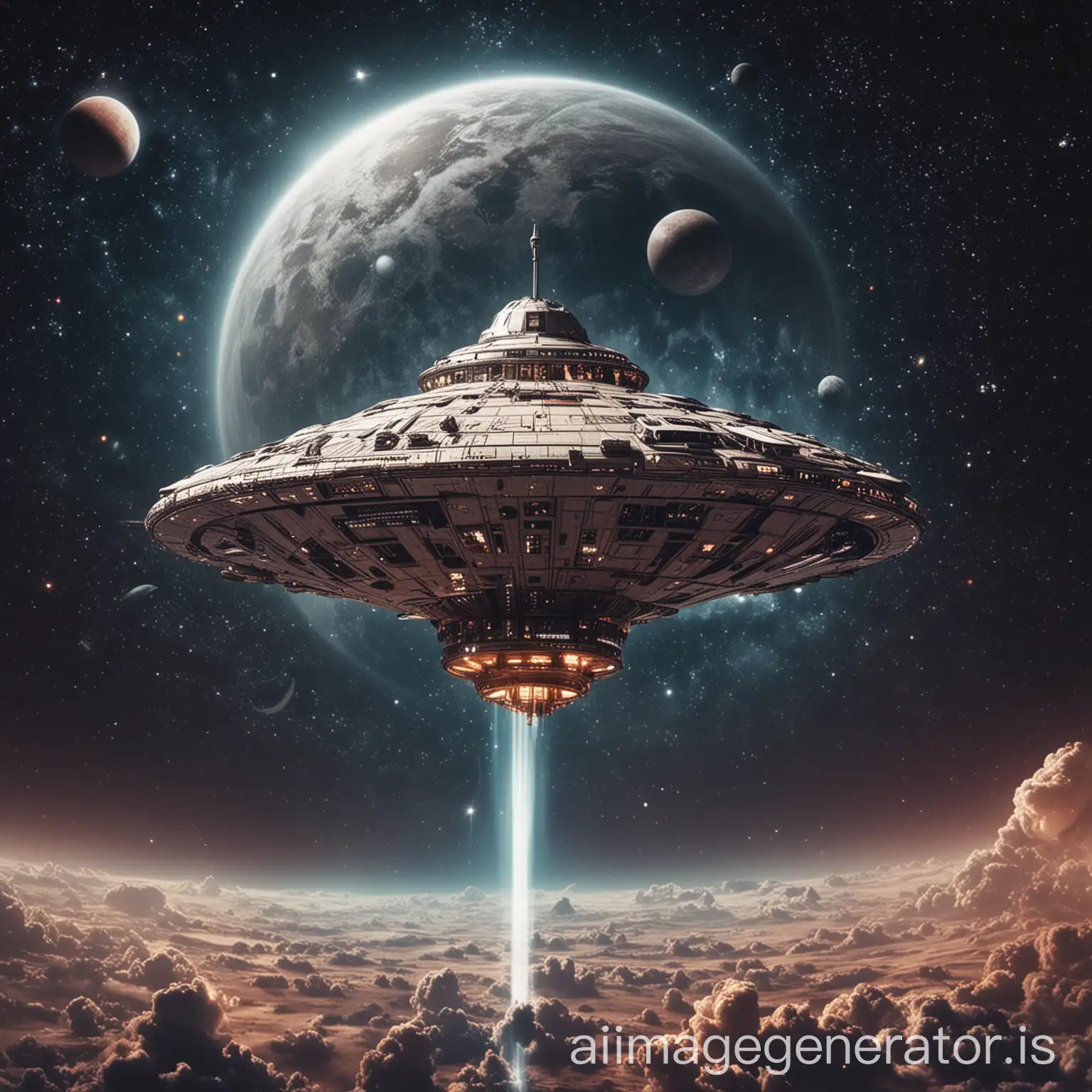 Space ship round for cover rap hip hop
