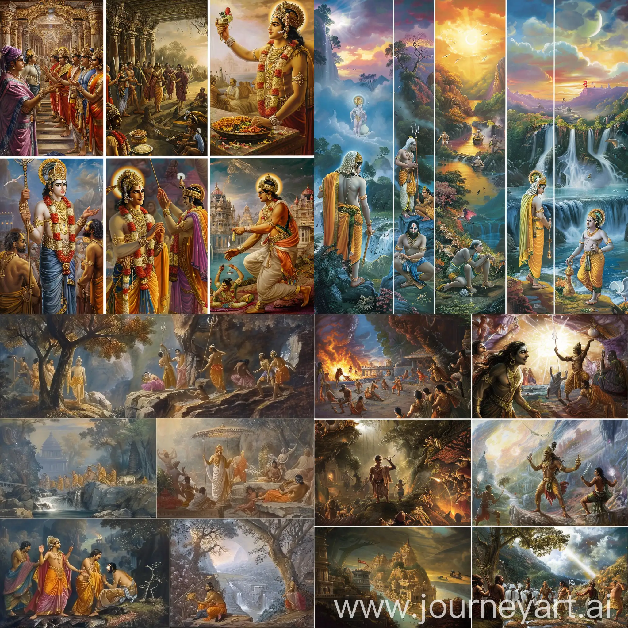 Five-Scenes-Depicting-the-Epic-Journey-of-Ramayana