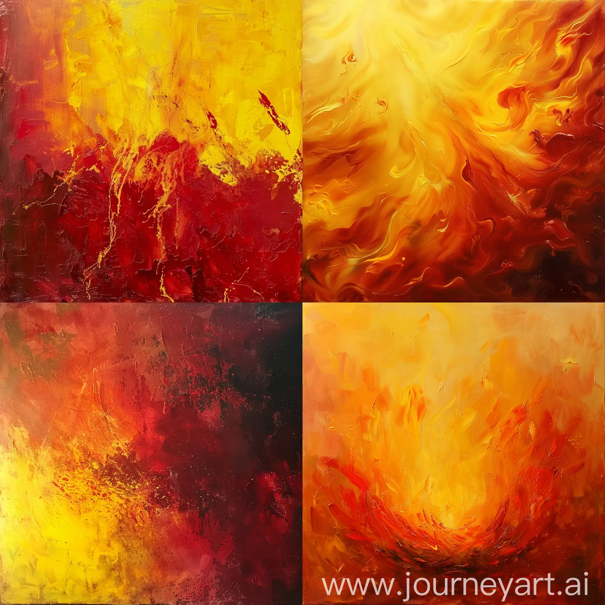 Vibrant-YellowRed-Warmth-Abstract-Art-Composition