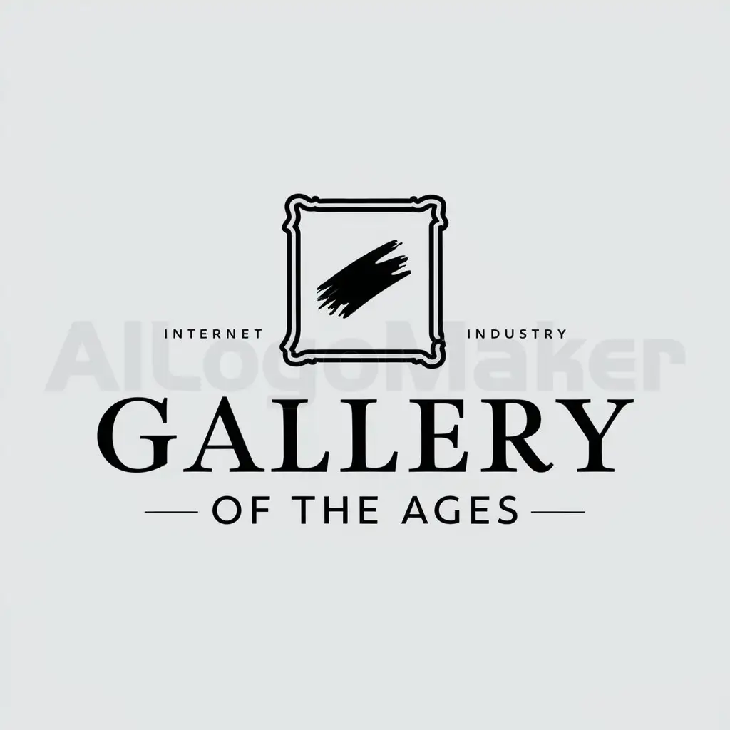 a logo design,with the text "Gallery of the ages", main symbol:gallery paintings,Minimalistic,be used in Internet industry,clear background
