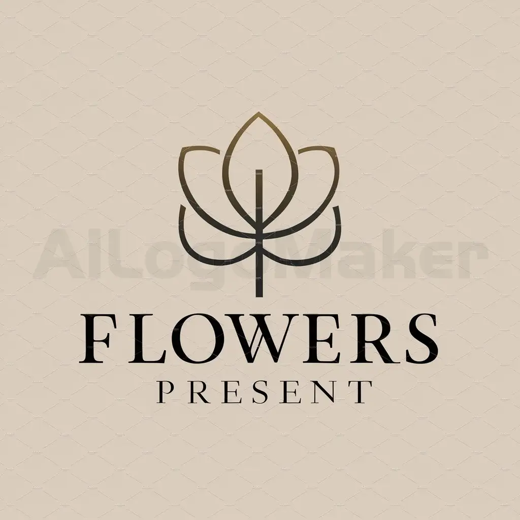 a logo design,with the text "Flowers Present", main symbol:Flower,Moderate,be used in Retail industry,clear background