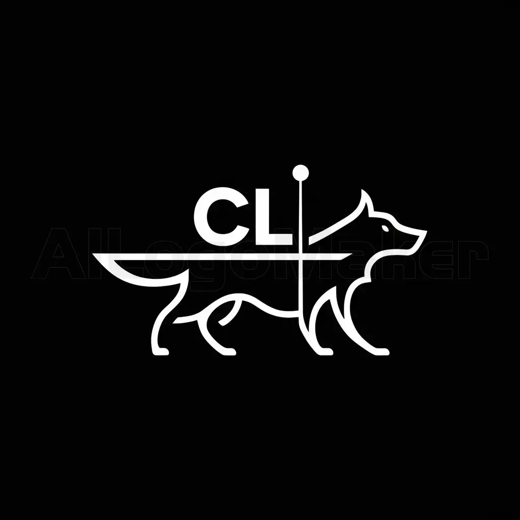 a logo design,with the text "CL", main symbol:Wolf,Minimalistic,clear background