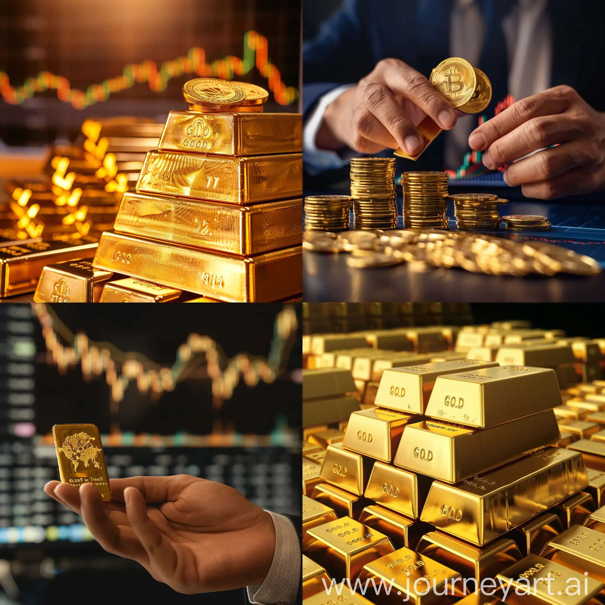 Trader trading Gold