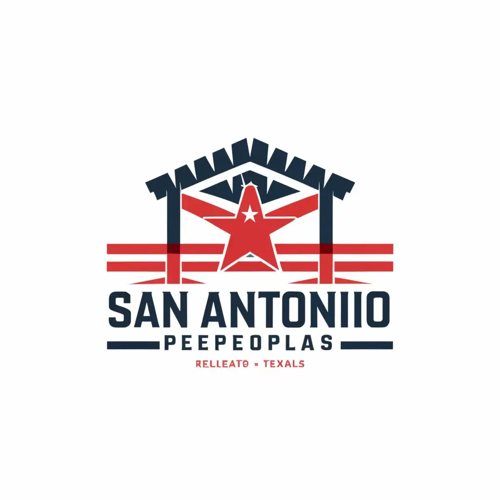 a logo design,with the text "San Antonio Pergolas", main symbol:create a Modern Logo called "San Antonio Pergolas",  the logo name is "San Antonio Pergolas",   a modern, clean design that stands out.

- The logo should be in red, white, and blue tones to represent the company's patriotic  /  Texas spirit. Brown or grey tones may be used to represent the pergola.

- It should include a symbol or icon of a Pergola. Inspiration can be taken from metal pergolas that allow sunlight to pass through the ceiling, similar to examples seen on www.Struxure.com.,Moderate,be used in Others industry,clear background