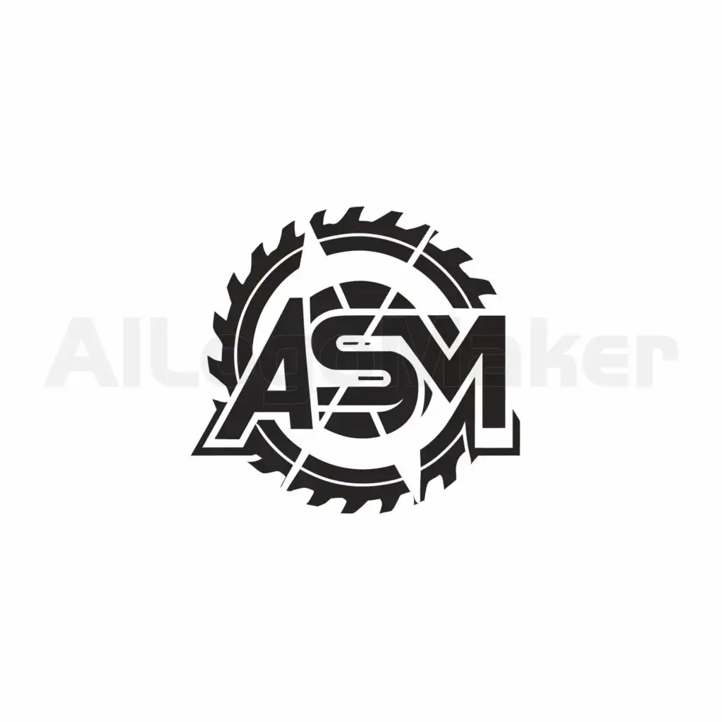 a logo design,with the text "ASM", main symbol:Wheel,Moderate,be used in Trucking  industry,clear background