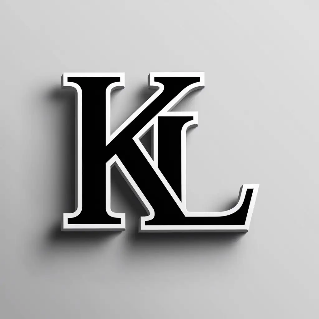 a logo design,with the text "KL", main symbol:KL,Moderate,clear background