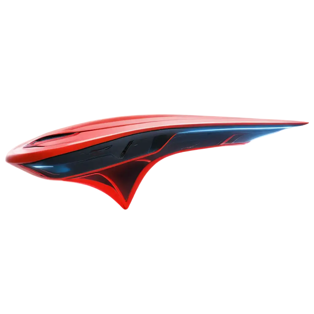 3D digital futuristic object colored red with gradient