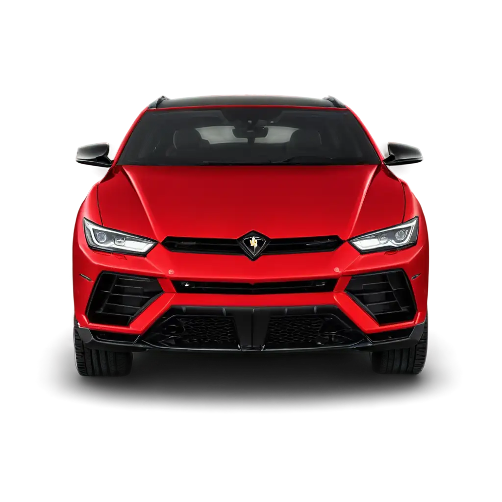HighQuality-Red-Lamborghini-Urus-PNG-Image-Front-View-for-Exquisite-Detailing